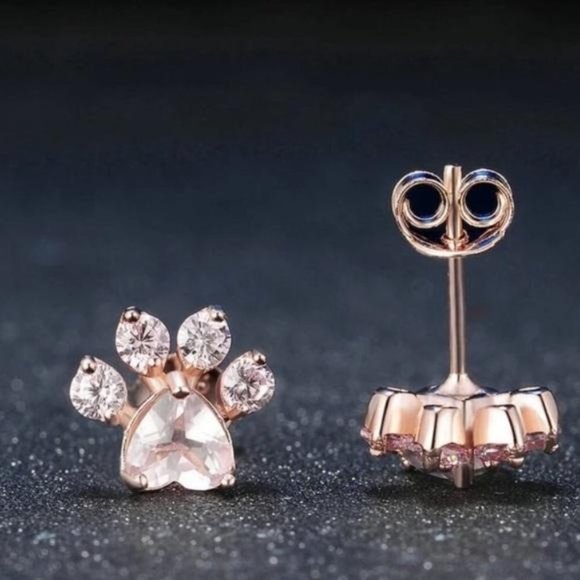 NEW 18K ROSE GOLD EARRINGS, NICE EARRINGS, CUTE EARRINGS - Picture 3 of 5
